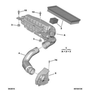 Citroen Berlingo 2015-2018 Petrol Air Intake Pipe