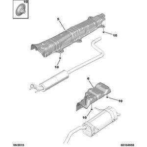 Citroen Berlingo 2015-2018 Petrol Exhaust System Heat Shield