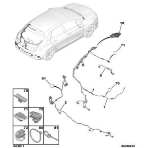 Citroen C4 2010-2013 Petrol Tailgate Harness