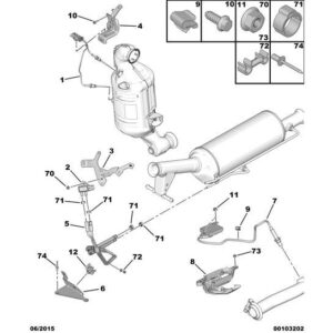 Citroen Berlingo 2015-2018 Diesel Particle Filter Pressure Pipe
