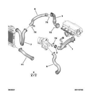 Citroen C5 Air Cross 2018-2021 Petrol Air Hose