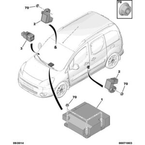 Citroen Berlingo 2008-2012 Petrol Airbag Control Unit