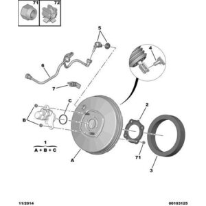 Citroen Berlingo 2015-2018 Diesel Brake Vacuum Hose