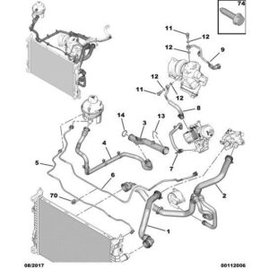 Citroen C5 Air Cross 2018-2021 Cylinder Head Degassing Pipe