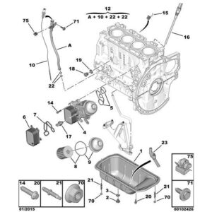 Citroen Dispatch 2016-2020 Diesel Engine Oil Filter Body Gasket