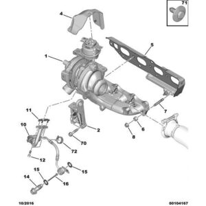 Citroen C5 Air Cross 2018-2021 Diesel Turbocharger Heat Shield