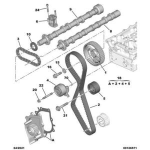Citroen C5 Air Cross 2018-2021 Diesel Engine Camshaft