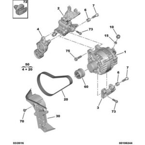 Citroen Berlingo 2018-2021 Diesel Ancillary Control Belt