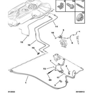 Citroen C4 Catcus 2014-2018 Diesel Addit Supply Pipe