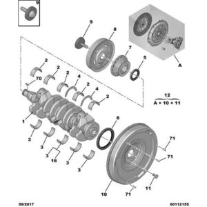 Citroen Berlingo 2012-2015 Diesel Main Bearing Half Shell