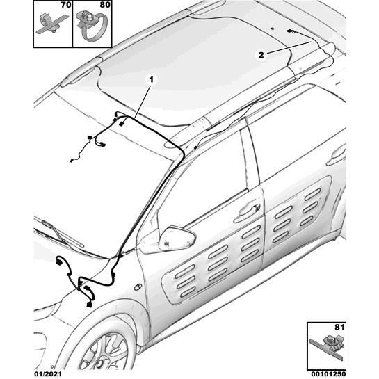 Citroen C4 Catcus 2014-2018 Petrol Interior Lamp Harness | 98 047 398 ...