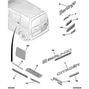 Citroen Berlingo 2015-2018 Petrol Badge