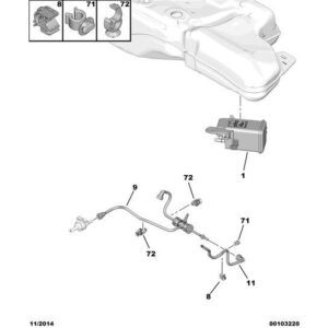 Citroen C5 Air Cross 2018-2021 Petrol Turbo Vapour Resuction Pipe