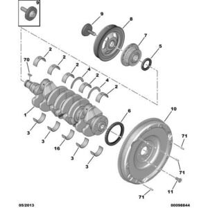 Citroen C4 2018-2020 Diesel Main Bearing Half Shell