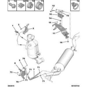Citroen Dispatch 2016-2020 Diesel Particle Filter Pressure Pipe