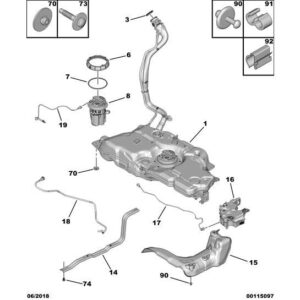 Citroen C5 Air Cross 2018-2021 Diesel Fuel Feed Pipe