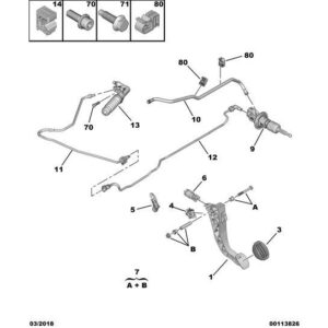 Citroen Berlingo 2018-2021 Clutch Control Pipe