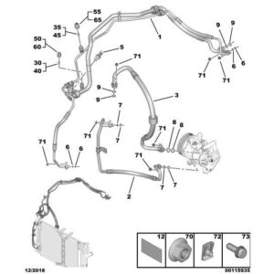 Citroen Berlingo 2018-2021 Diesel Air Conditioned Freon Tube