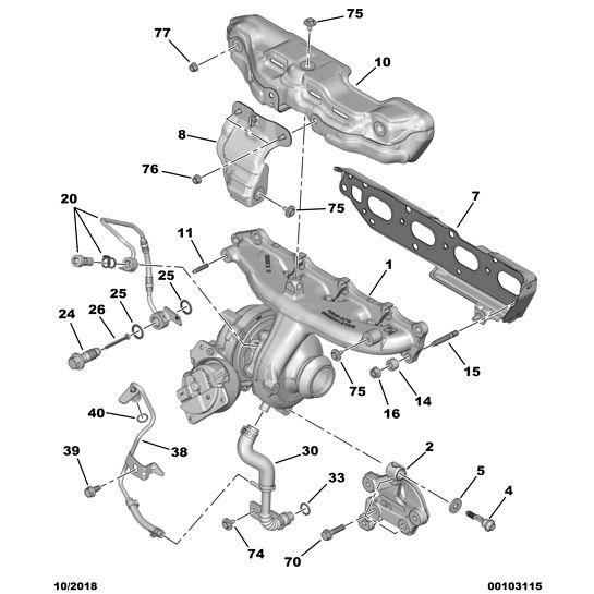 Citroen Relay 20062019 Diesel Turbo Lubrication Pipe 98 077 036 80