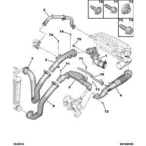 Citroen Berlingo 2015-2018 Petrol Turbo Air Intake Pipe