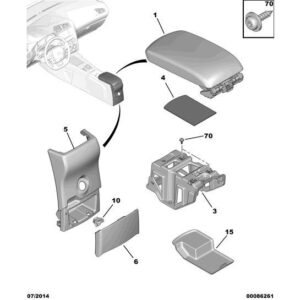 Citroen C4 2010-2013 Petrol Console Rear Support