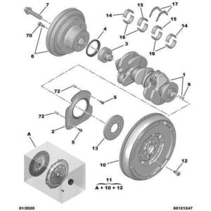 Citroen Berlingo 2015-2018 Petrol Crankshaft Pulley Hub