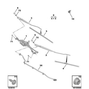 Citroen Dispatch 2016-2020 Diesel Front Window Wiper Conrod Assy