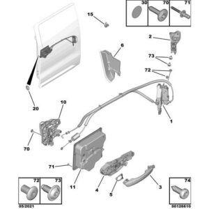 Citroen Dispatch 2016-2020 Diesel Door Striker Left