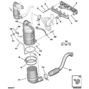 Citroen DS4 2010-2021 Diesel Exhaust Pipe Bracket
