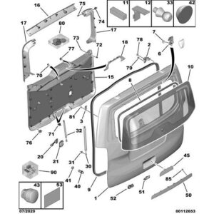 Citroen Dispatch 2016-2020 Diesel Tailgate Prop Bracket