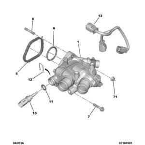 Citroen Berlingo 2008-2012 Petrol Engine Water Outlet Tank