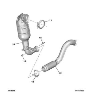 Citroen Berlingo 2015-2018 Petrol Exhaust System Fixing Clamp