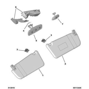 Citroen Berlingo 2018-2021 Petrol Sun Visor