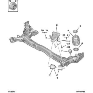 Citroen C4 Catcus 2014-2018 Petrol Rear Suspension Spring