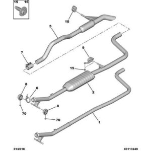 Citroen Berlingo 2018-2021 Diesel Exhaust Flexible Mounting