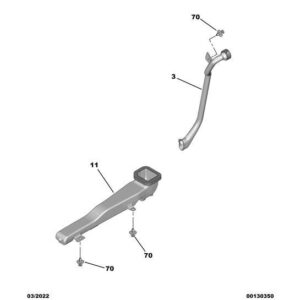 Citroen Dispatch 2016-2020 Diesel Heater Air Channel Left
