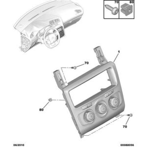 Citroen DS4 2010-2021 Petrol Multifunction Control Panel
