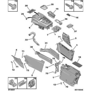 Citroen C5 Air Cross 2018-2021 Petrol Heater Cover