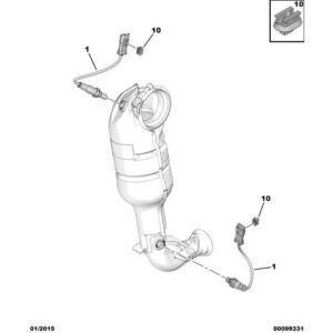 Citroen Berlingo 2015-2018 Petrol Pollution Control Oxygen Probe