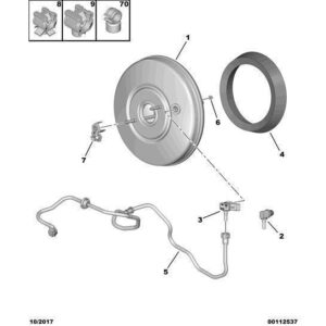 Citroen Berlingo 2018-2021 Petrol Braking Vacuum Sensor