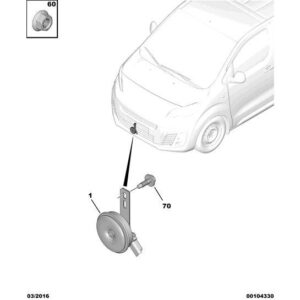 Citroen Dispatch 2016-2020 Diesel Horn