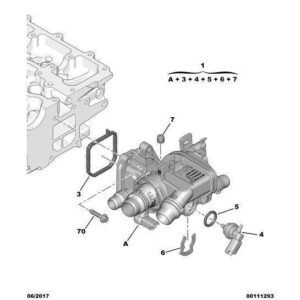 Citroen Berlingo 2018-2021 Petrol Engine Water Outlet Tank
