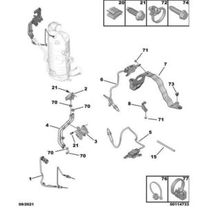 Citroen C5 Air Cross 2018-2021 Diesel Particle Filter Pressure Pipe