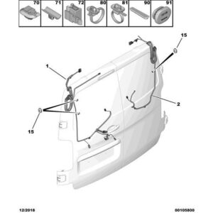 Citroen Dispatch 2016-2020 Diesel Door Harness Left