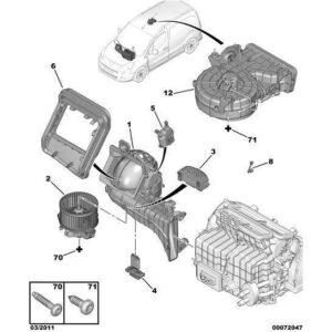 Citroen Berlingo 2015-2018 Petrol Heater Air Channel