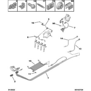 Citroen Berlingo 2015-2018 Diesel Pump Filter Supply Pipe