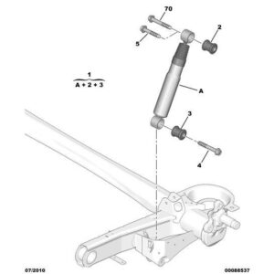 Citroen Dispatch 2016-2020 Diesel Rear Suspension Damper