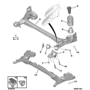 Citroen Berlingo 2015-2018 Diesel Rear Crossmember Flexib Joints