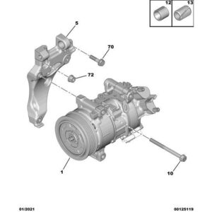 Citroen Berlingo 2018-2021 Diesel Air Conditioned Compressor