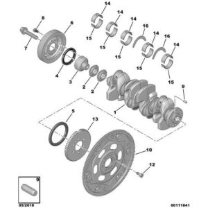 Citroen C5 Air Cross 2018-2021 Petrol Starter Crown Support Flange